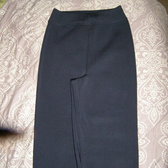 NEW size L Victoria Beckham Ribbed Leggings NAVY BLUE Color - Picture 5 of 16